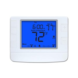 Multi Stage Thermostat for Home Cooling and Heating, 2 Heat/2 Cool, Extra Large Display, Blue Backlight