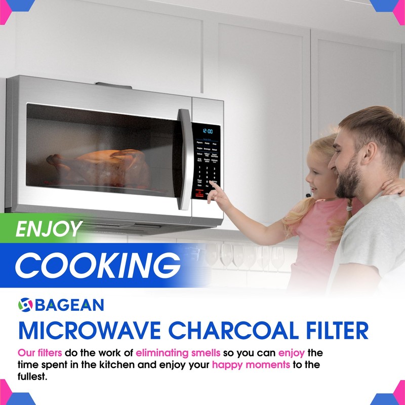 Microwave Charcoal Filter 6.15” x 3.95” for JX81J WB02X11536 WB06X10823