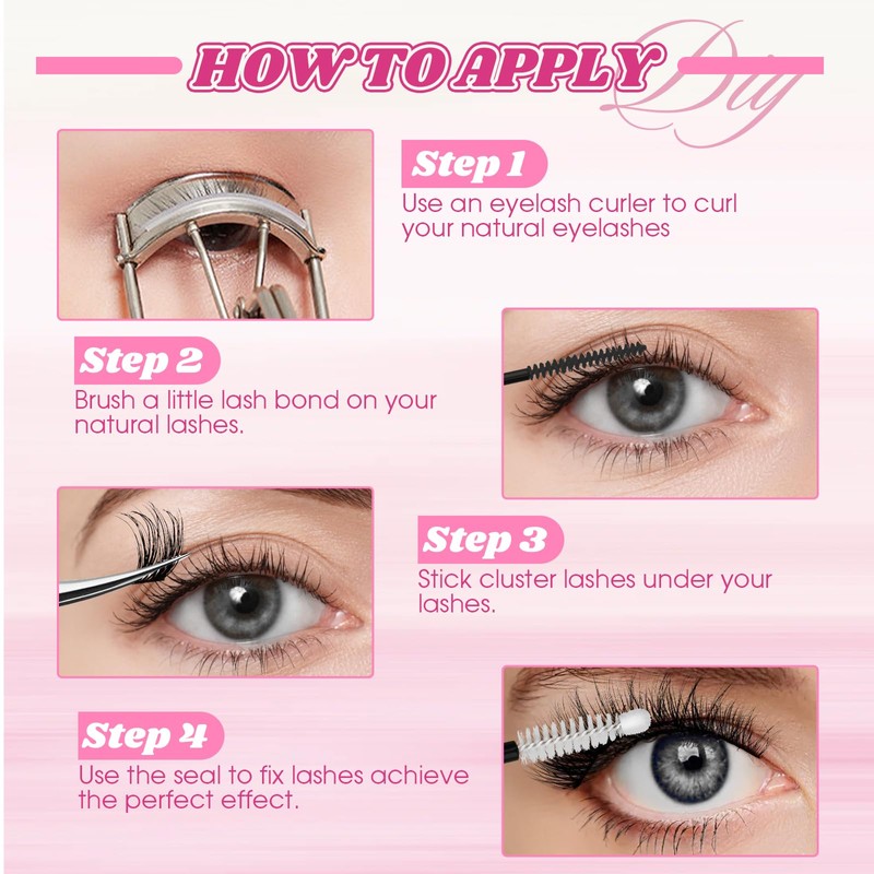 Lash Clusters Eyelash Clusters Natural D Curl Cluster Eyelash Extensions
