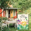 DMERBYL Spring Garden Flag Floral 12x18 Inch Vertical Double Sided