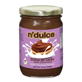 N’DULCE Dulce De Leche with Chocolate Spreadable | Caramel Creams | Syrups For Coffee Drinks | Creamy and Rich Flavor | Gluten-free | Nut-free | No artificial flavors or Preservatives - 15 oz