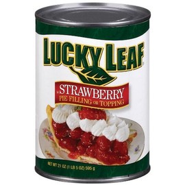 Lucky Leaf Pie Filling & Topping 21oz Can (Pack of 4) (Strawberry)