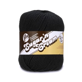 Lily Sugar'N Cream Super Size Yarn Black