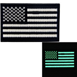 American Flag Coat of Arms USA United States Military Applique Glow in the Dark Iron/Sew-on Embroidered Patch