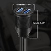 BATIGE 2 Ports Dual USB 3.0 Male to USB 3.0