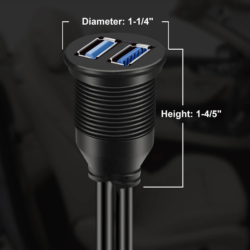 BATIGE 2 Ports Dual USB 3.0 Male to USB 3.0