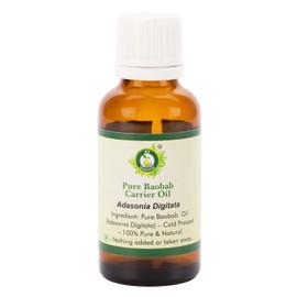 R V Essential Pure Baobab Carrier Oil 50ml (1.69oz)- Adansonia Digitata (100% Pure and Natural Cold Pressed)