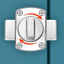 Mini Door Latch Bolt Catch Lock for Swing Doors Small Lock - Silver 2ea