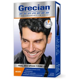 Grecian Express Tinte Colorante Para Hombre En Crema, Sin Amoníaco, Color Negro, Fácil Aplicación, 80 g