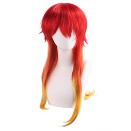 Red Wig, Long Full Wig, Anime Character Cosplay, Disguise, Heat-resistant Wig, Cosplay Accessory, Net Included, Comiket Event, Halloween, School Festival, Cultural Festival, Stage Performance, Costume