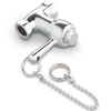 Self-Closing Shower Valve with Pull Chain, Chrome, Indoor or Outdoor