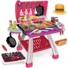 Kids Play Kitchen Toys, Kids BBQ Grill Kitchen Playset with