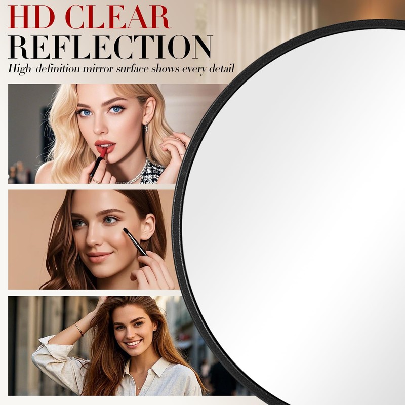 Retro metal compact travel mirror 1x magnification compact portable foldable,