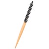 Mini Round Brush Nylon Bristles Short Hair Styling Wooden Handle