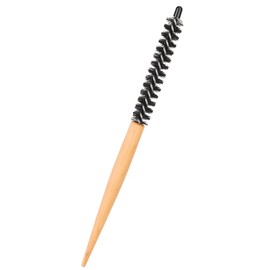 Mini Round Brush Nylon Bristles Short Hair Styling Wooden Handle (16 mm)