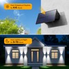 8 Pack Solar Powered Fence Lights Outdoor Up and Down