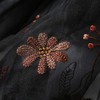 ANMIDA Women's Silk Stole, Large Scarf, Shawl, Silk Embroidery, Floral