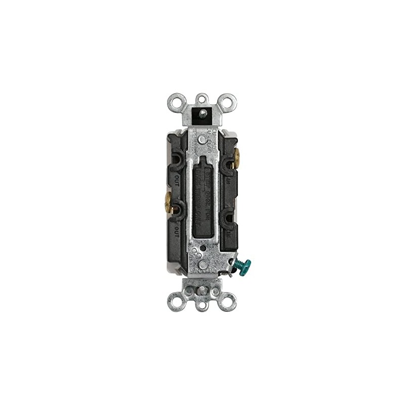 Leviton 5655-2W White Decora Plus Single Pole Rocker Switch, Momentary