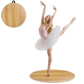 koretech Portable Dance Floor Round, 32" Ballet Wood Floor, Dance Turning Board, Smooth Ballet Dance Floor for Home, Studio and Outdoor