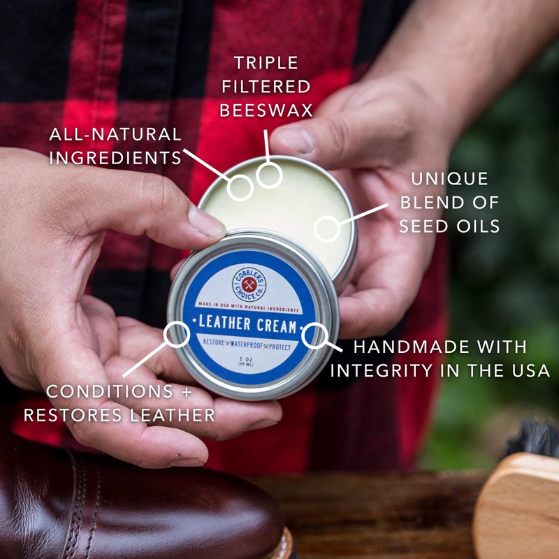 COBBLER'S CHOICE CO. FINEST QUALITY All Natural Leather Cream -