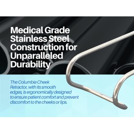 ARTMAN INSTRUMENTS Dental Columbia Cheek Retractor – Set of 3 Stainless Steel, Autoclavable Mouth Openers for Teeth Whitening, Orthodontics & Dental Procedures