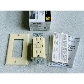 Cooper NEW Cooper TRVGF15V Heavy Duty Tamper Resistant GFCI GFI Outlet 5-15R 15A IVORY
