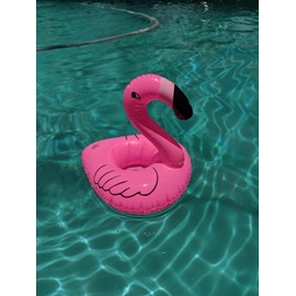 Flamingo Drink Holder Pool, Mini Inflatable Drink Holder with Repair Patches, Flamingo Decoration