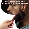 Stiff Boar Bristle Beard Brush with Pear Wood Handle Promotes