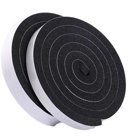 BACISEN Gap Tape, Draft Prevention Tape, Sponge Gap Tape, For Windows, Doors, Sliding Doors, Entryways, Draft Prevention, Soundproofing Tape, Indoor Gap Filling Tape, Soft, Airtight Waterproof Packing Tape, Set of 2 (Width 0.5 x Thickness x Length 6.5 ft