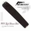 Moresoo Extensiones Cabello Natural Natural Color #2 Casta 14in 50gr