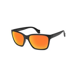 SOJOS Ocean Collection Polarized Sunglasses Men Square Recycled Fishing Net frame Eco-Friendly UV400 Shades, Pacific Ocean, Black/Orange
