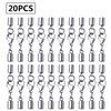 20pcs Stainless Steel Leather Cord Ends with Lobster Clasp Connector