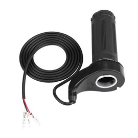 Throttle Grip Electric Qiilu Universal Throttle Grip Handlebar Throttle Grip 22.5 mm Throttle Grips Set with Cable for Electric Bike and Motorcycle ATV 1