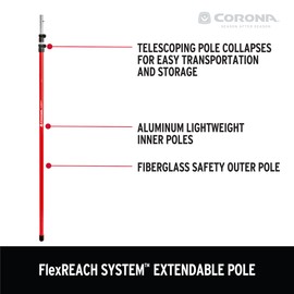 Corona FlexREACH System 15 Ft. Extendable Pole For Manual Pole Saw
