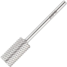 PANA Flat Top Large Barrel 3/32" Shank Size - (Silver, Coarse Grit) - Fast remove Acrylic or Hard Gel Nail Drill Bit for Manicure Pedicure Salon Professional or Beginner