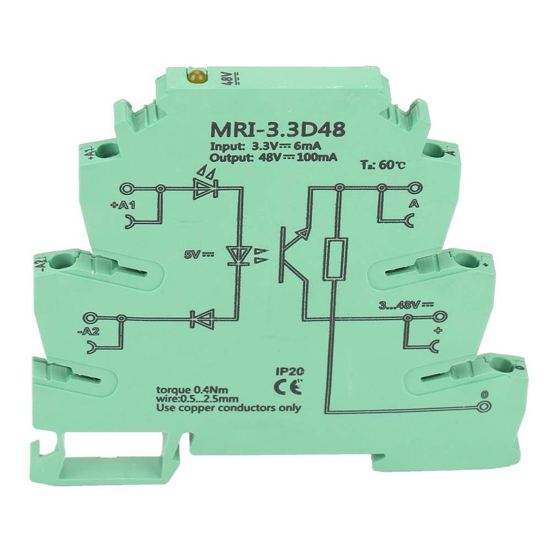 MRI-3.3D48 Optocoupler Relay, Photoelectrical Coupler Isolating PLC Relay Module Input