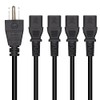 Computer Power Splitter Cord, NEMA 5-15P to 4X C13 -