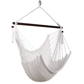 White Outdoor Hammock Chair Size 72'' W X 40'' L, Weather Resistant, Uv Resistant, Spreader Bar Included, Comfortable | All Season Cozy Feel, Comfortable, Relaxing Unique Durable Strong & Stable