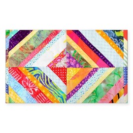 CafePress Rainbow Colors Abstract Geometric Pattern Sticker Rectangle Bumper Sticker Car Decal
