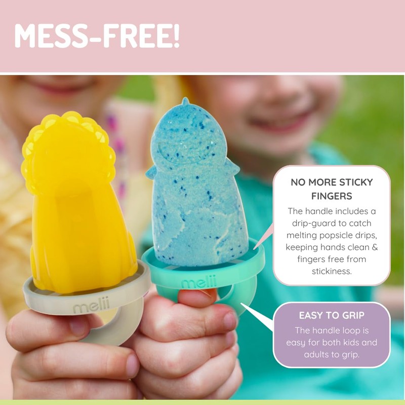 melii 6 Piece Animal Ice Pops with Tray