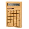 Wooden Calculator Solar Battery Powered 18 Keys Large LCD Display