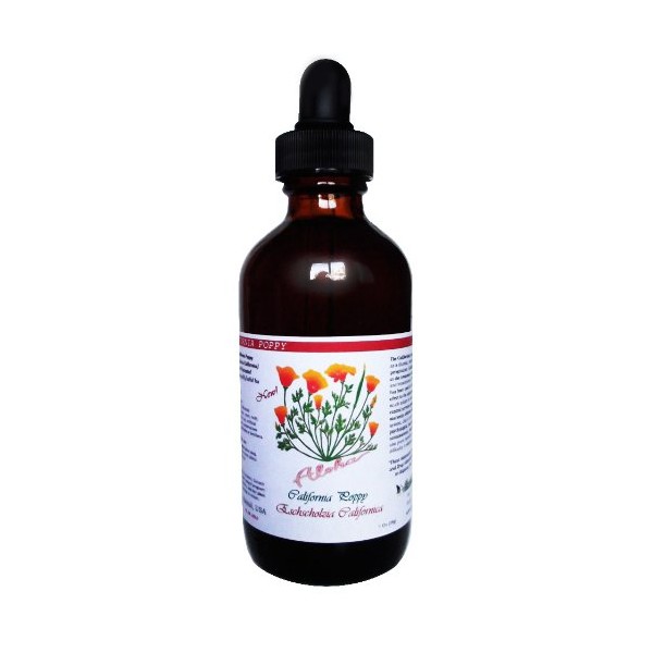California Poppy (Eschscholzia Californica) Organic Liquid Extract Tincture 4 Oz (120ml) by HawaiiPharm