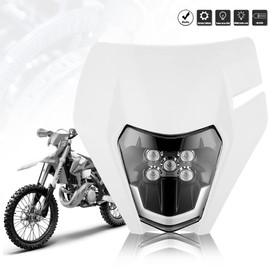 ABCRRSI Dirt Bike Headlight,Dirtbike LED Headlights Kit Motorcycle Head Lamp Light Kit Universal for Most Dirt Pit Enduro Bike Motorcycle Headlamp,Frontlight for ATV 250SX 50SX 450EXC-F