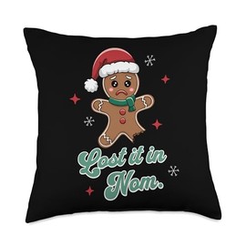 Lost It In Nom Funny Gingerbread Man Christmas Men Women Kid Throw Pillow
