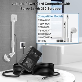 VIFOCUFY Power Cord for Turbo Scrub 360 Scrubber Brush Spin RH030 TSDX-MO6 TS-MC63 TSDX-M06 SW059075A AC Adapter Charger Power Supply with UL Listed