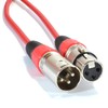 kenable XLR Microphone Lead Male to Female Audio Cable RED