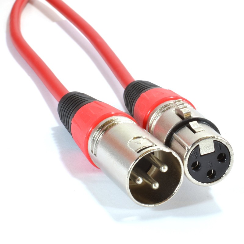 kenable XLR Microphone Lead Male to Female Audio Cable RED