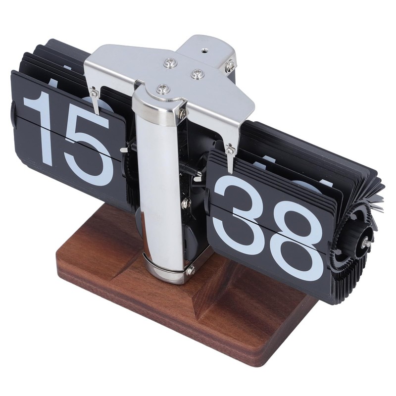 Flip Desk Clock, 24 Hours Mechanical Flip Clock, Retro Vintage