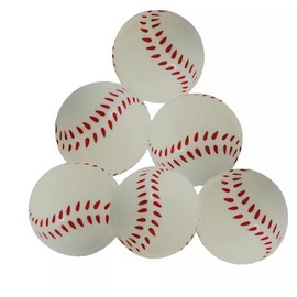 Baseball Stress Tension Relieving Rubber Squeeze Novelty Gift 6 Pack