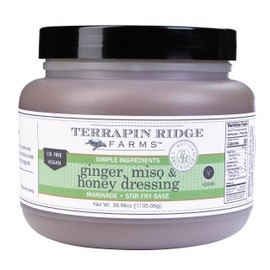 Terrapin Ridge Farms Ginger, Miso, and Honey Salad Dressing – White Miso Vinaigrette for Salads, Stir Fry, and Dipping – 1 Quart
